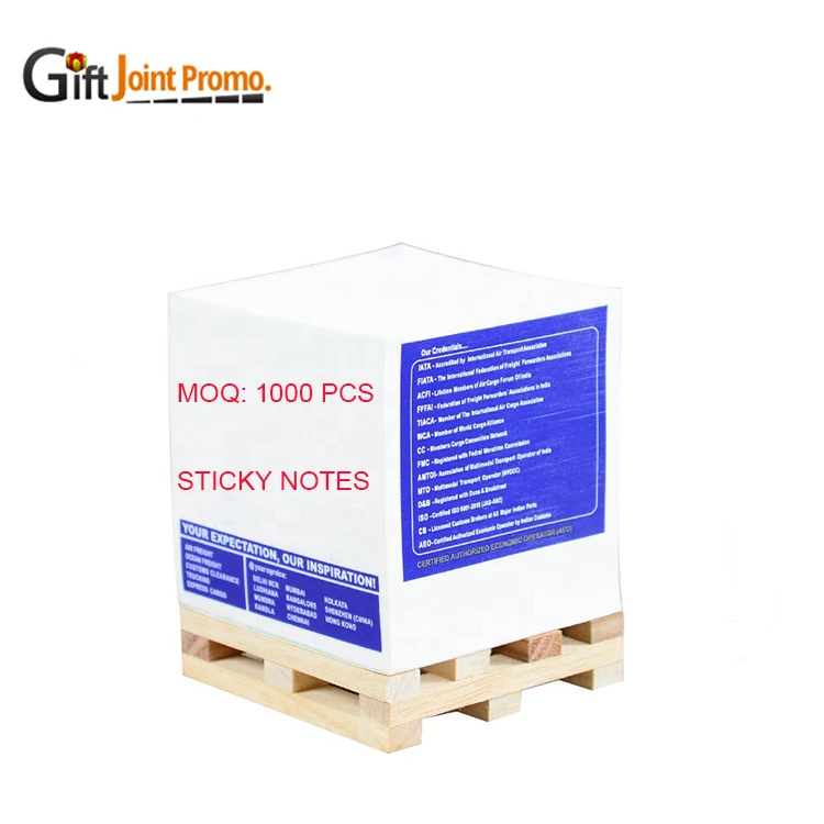 Custom Sticky Note Cube With Wooden Pallet 3x3 Inch Sticky Notes Memo
