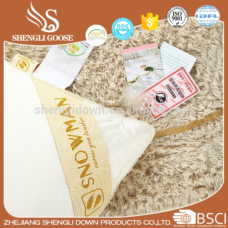 Eider Down Quilt Satin Comforters Goose Down Embroidered Duvet Cotton