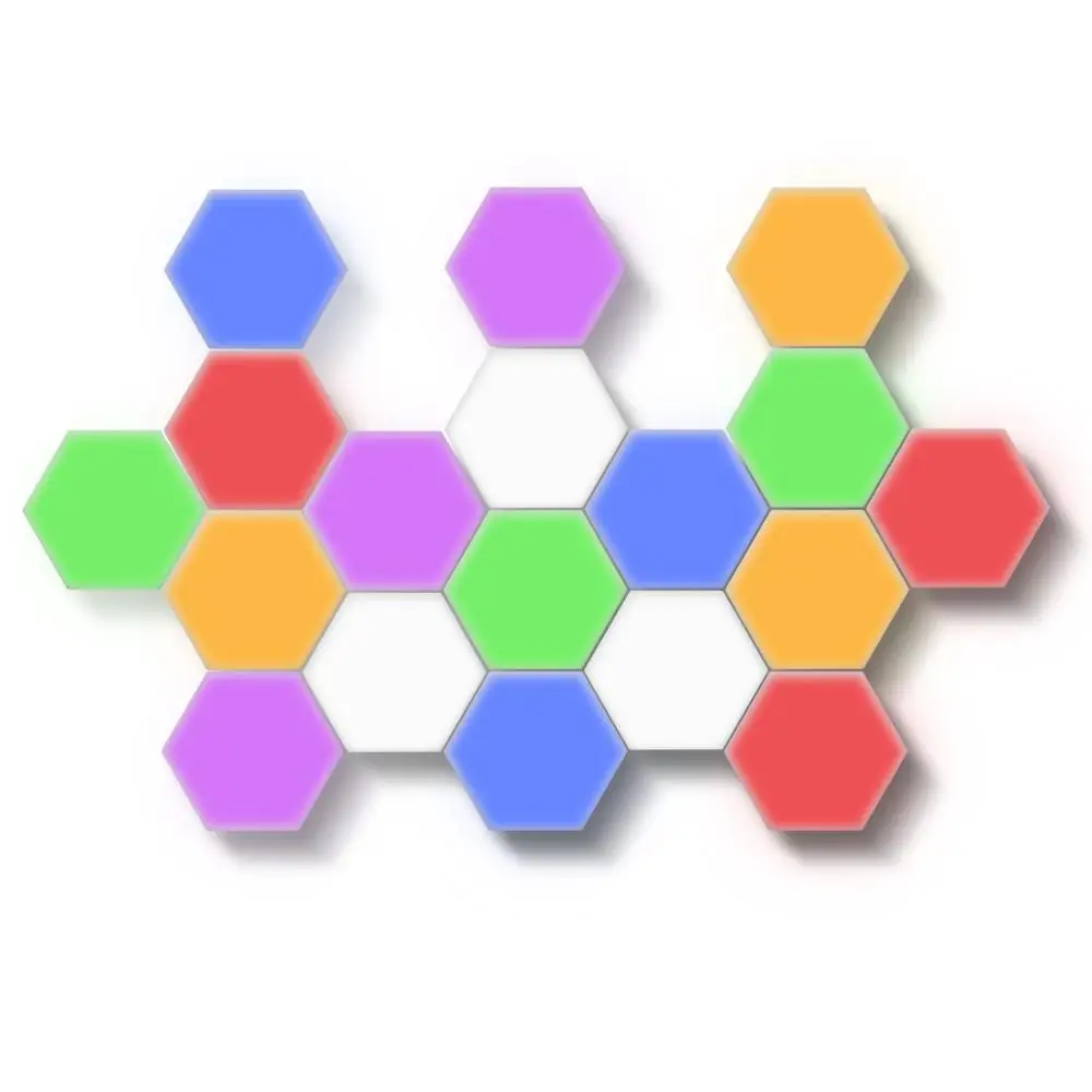
2020 CE certificate Creative DIY LED Hexagon decoration night Wall Lamp Modular Touch Sensitive lights rgb Quantum Lights 