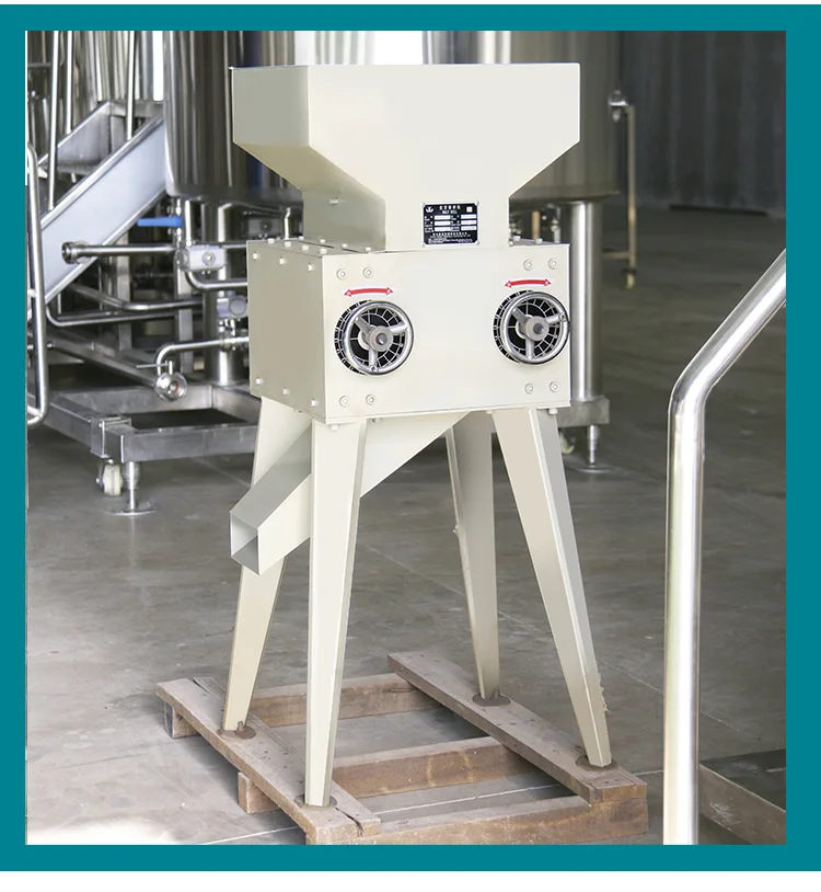 Electrical Malt Mill with Stainless Steel or Carbon Steel Rollers Support Custom make for Micro Brewery Home Brewery and factory