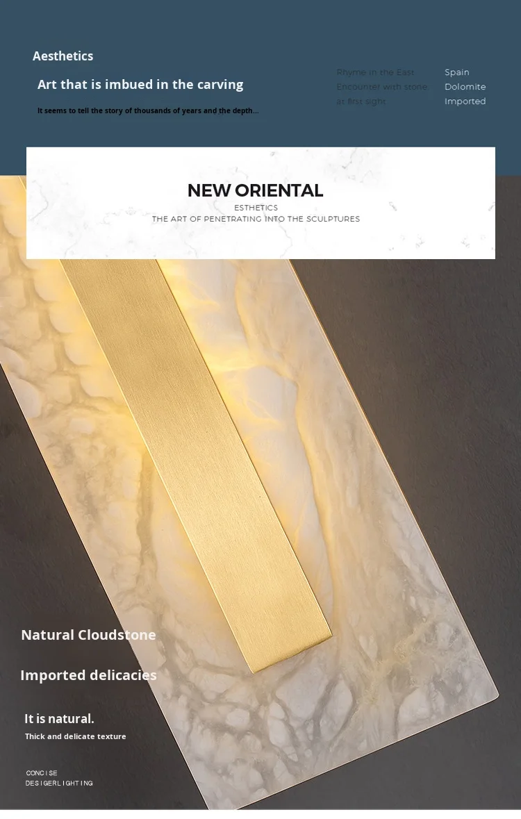 product modern nordic led wall lamps creative marble indoor gold minimalist line luxury design bedside wall decor easy recessed home-0