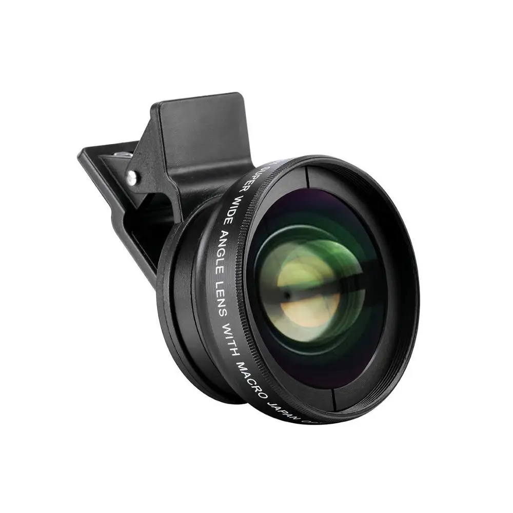 Smartphone lens, 2 in 1 Cell Phone Camera Lens 160 Degree 0.45X Super Wide Angle Lens, 12.5X Macro Lens