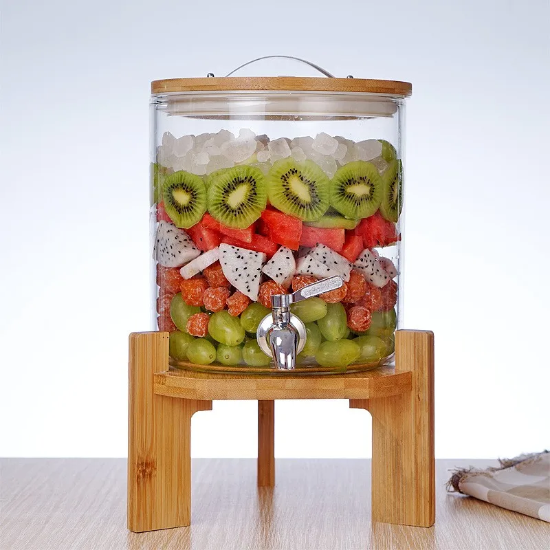 Factory Direct High Borosilicate Glass Juice Dispenser Beverage Big
