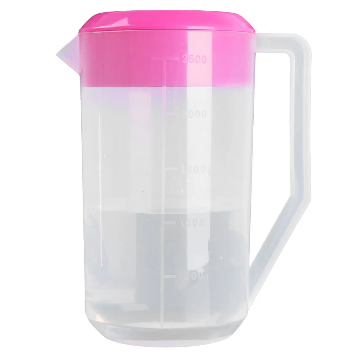 Large Capacity Pp Plastic Water Pitcher 2500ml Transparent Cold Water