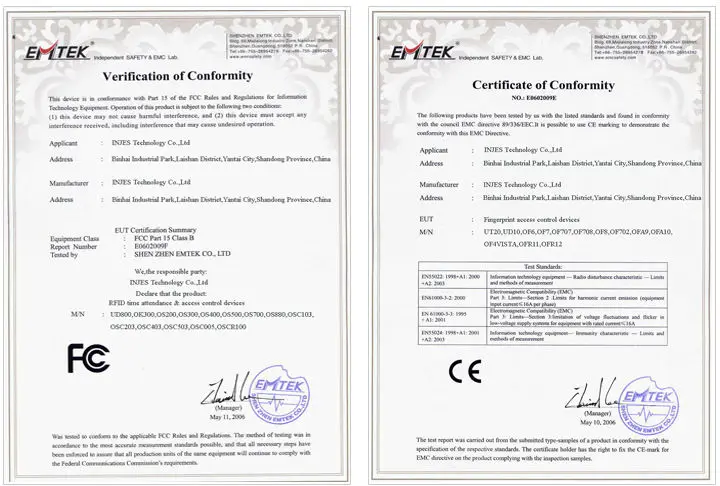 Standard Finger Print Time & Attendance Time Recording Warranty free 2 years Technical service 