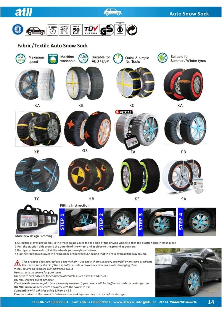 Details about   Car Tyre TUV Approved 9mm Snow Chains 165/55 R13 Hi-Viz Vest,Gloves & Mat-A1 
