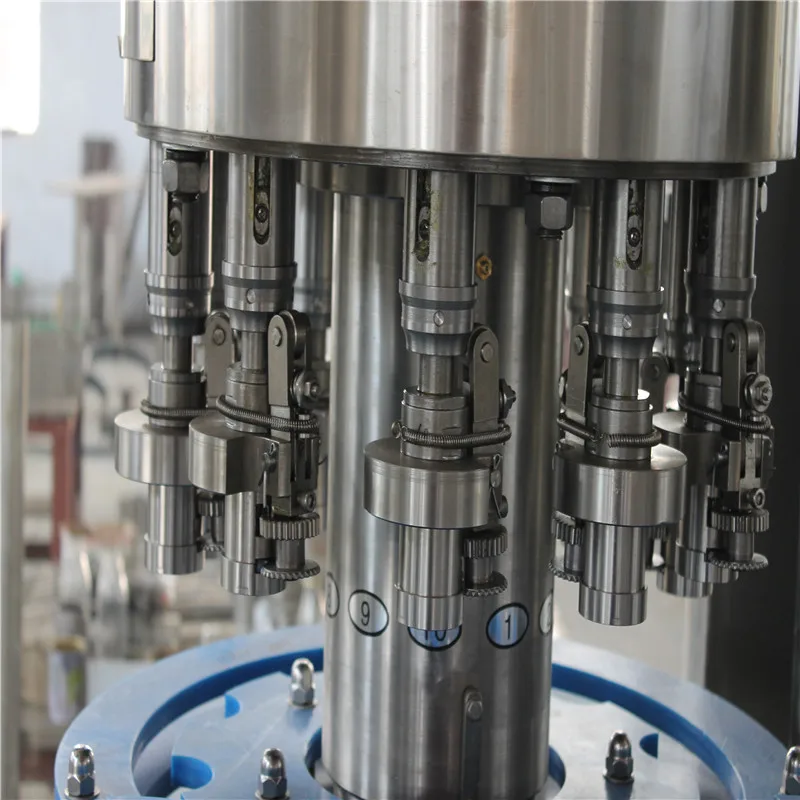 Automatic 6000-8000BPH 3 in 1beverage glass bottle Water filling capping machine line