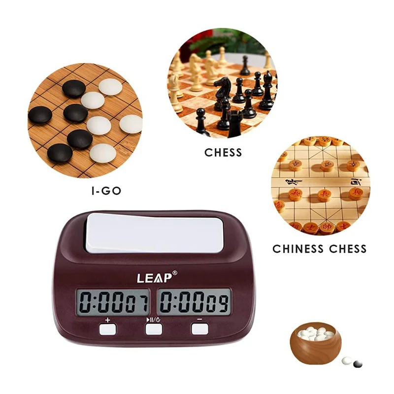 Chess Clock Professional Digital Chess Timer Count Up Down Timer With Clock Board Game Bonus And