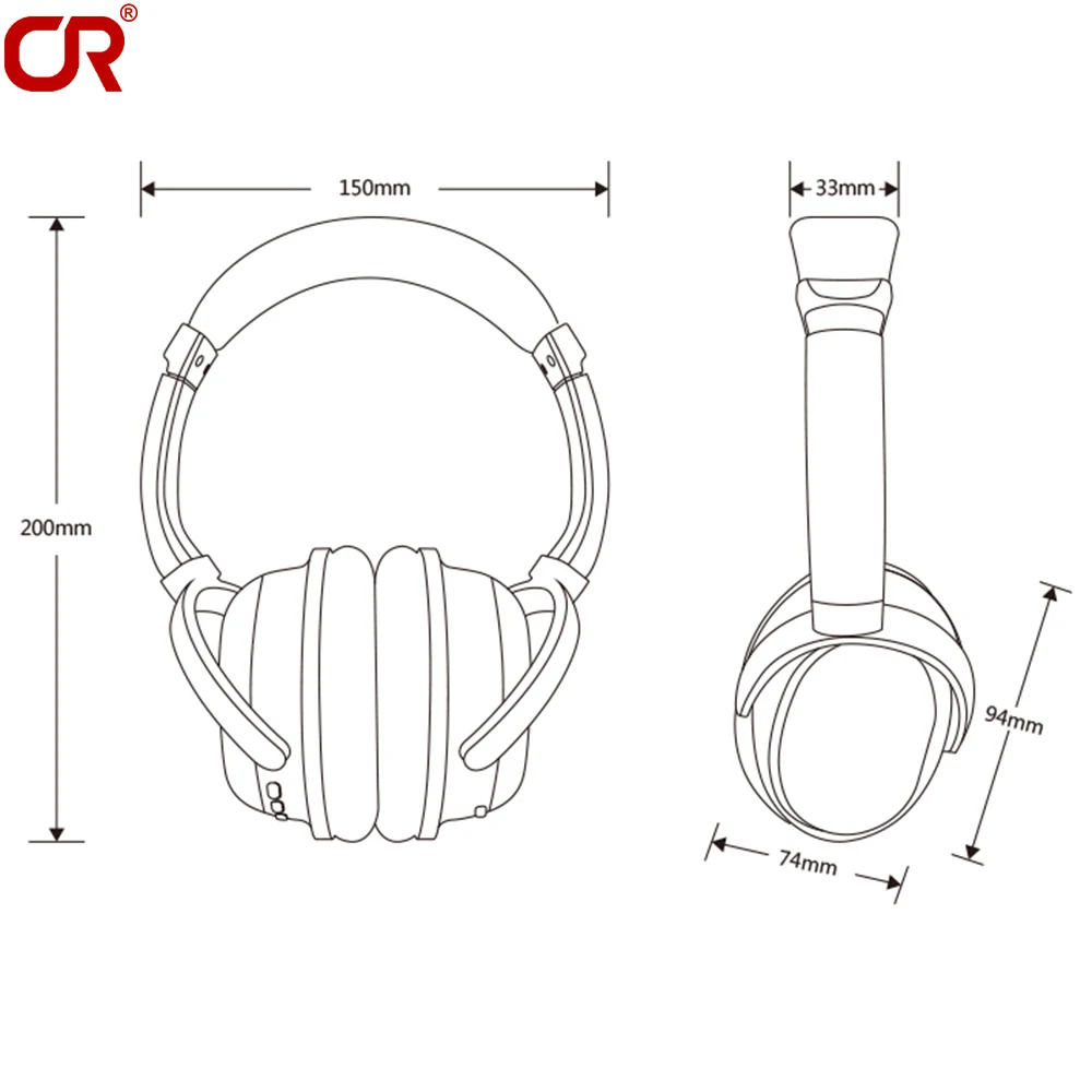 Размеры наушников. Наушники Avantree anc032. Накладные наушники беспроводные с активным шумоподавлением. Размеры наушников проводных.