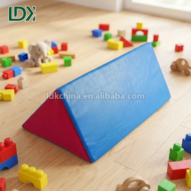 LDK Kids Gymnastics Equipment Soft Safety Incline Play Mat PVC Covered Wedge Foam Module