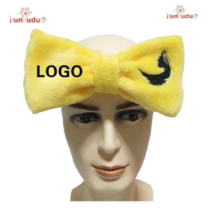 Custom Logo Spa Facial Headband Terry Cloth Spa Headband Stretch Towel