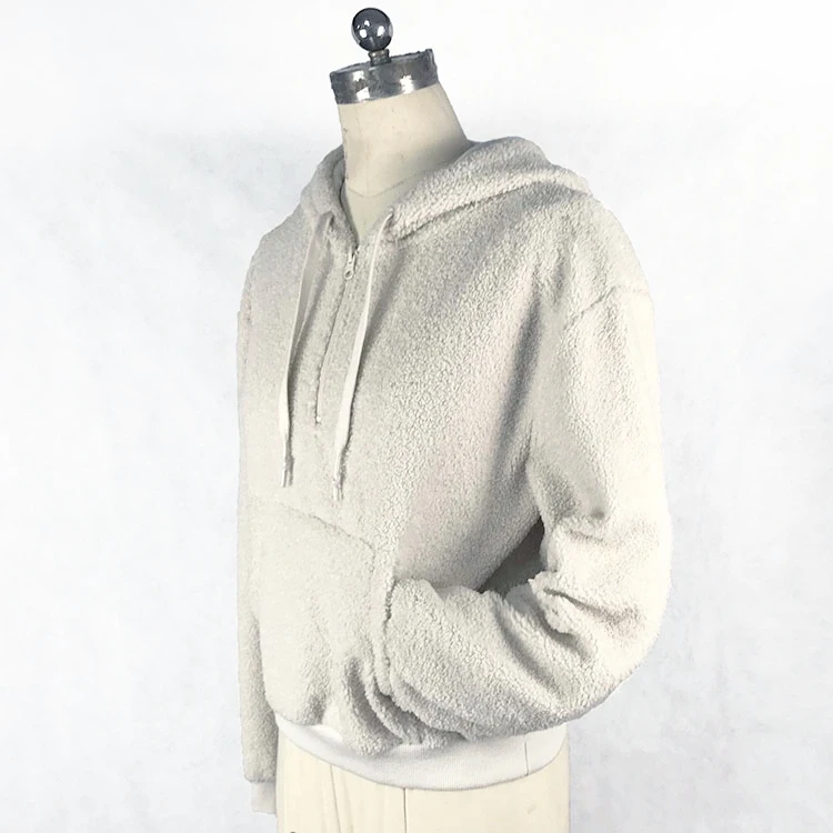 faux fur fleece hoodie