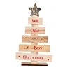 Wooden Mini Christmas Tree Desktop Ornaments Merry Christmas Party Decor