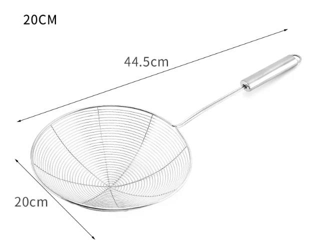 Food Grade 420 Stainless Steel Wire Skimmer With Handle