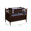 Teak Wood Cot Designs One Side Open Baby Cribs Big Solid Wooden Crib