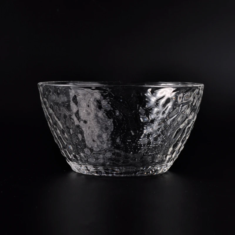 Beaten Clear Glass Candle Holder Glass Bowl Home Decor Wholesales