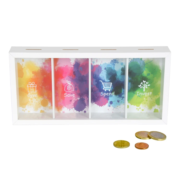 Multifunctional New Design Wooden Money Saving Box Coin Box Kids Gift