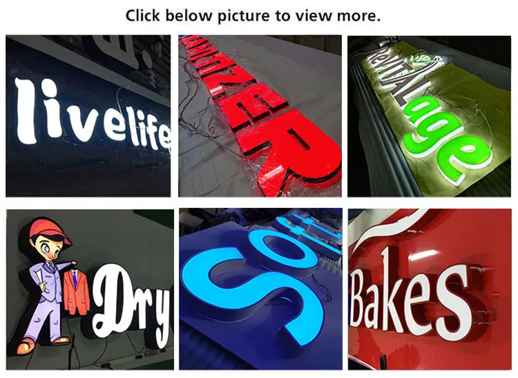 Outdoor Raceway Mounted Store Front Backlit Sign Led Nail Salon Channel