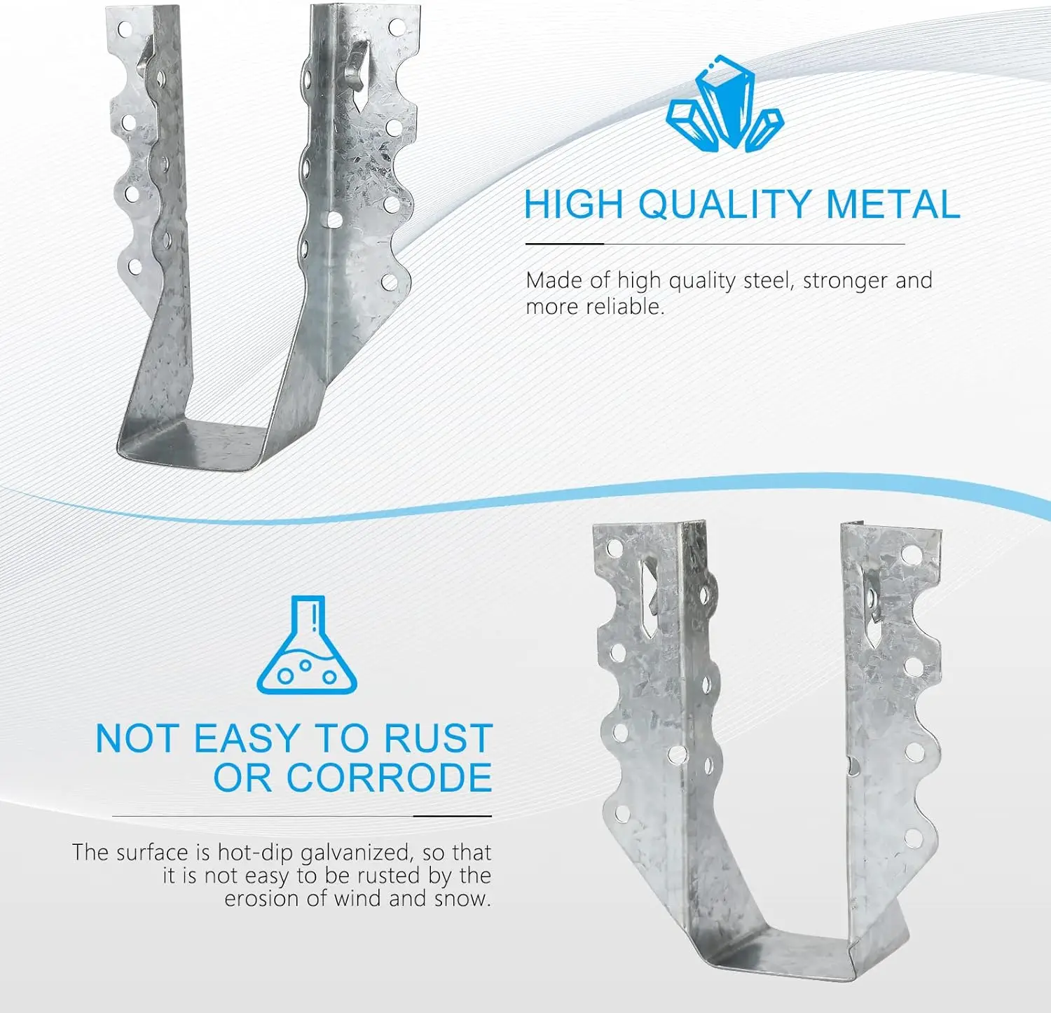 Multi Shaped Galvanized Wood Timber Connectors Bracket Joist Hangers