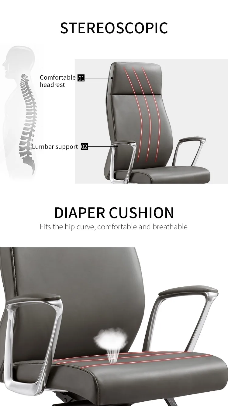 360 Degree Swivel Revolving Manager High-End Pu Leather Executive Office Chair