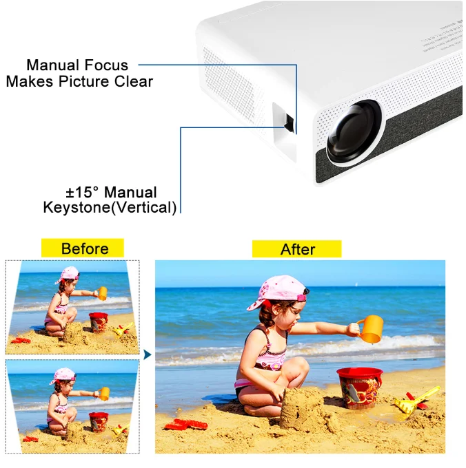 2020 Smart Android Projector 1080P Full HD LED Wifi Projector Q9 With Max Image Size 300inch
