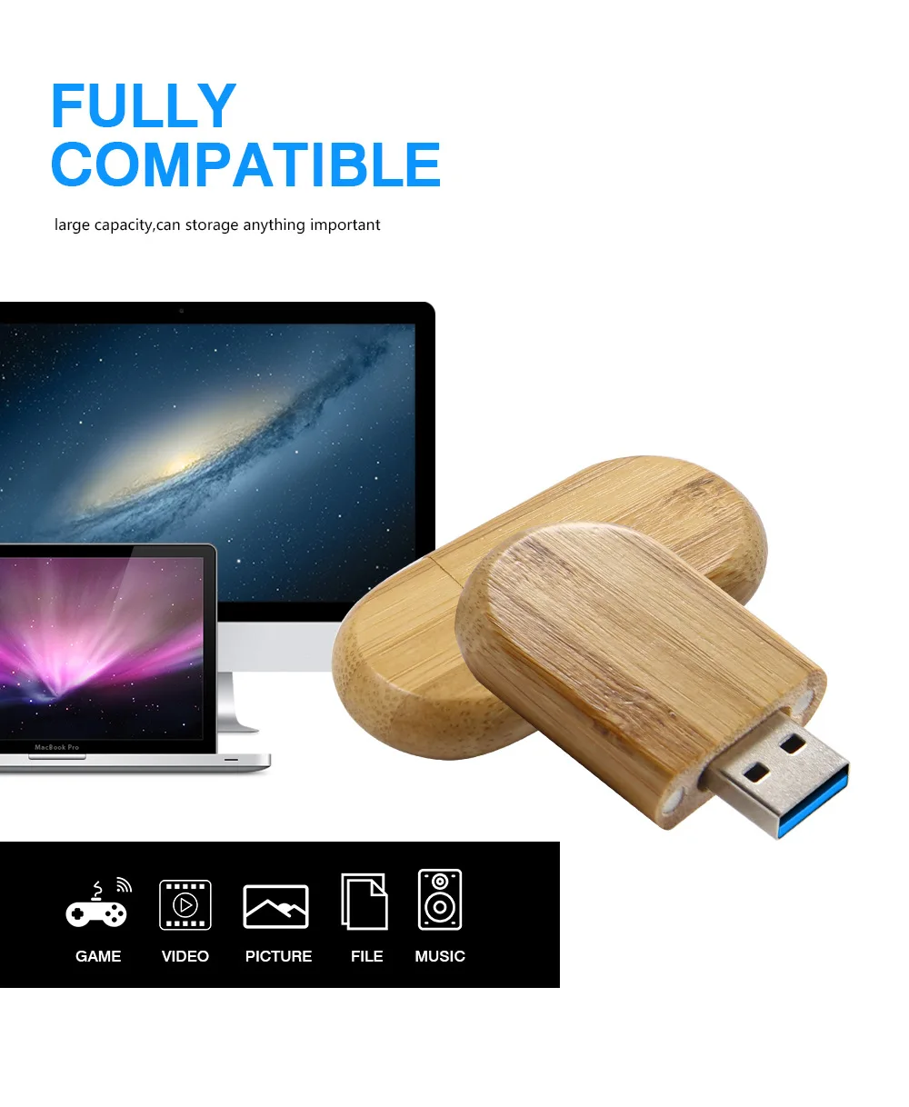 Factory bulk sale custom mini 3.0 64gb wooden usb flash drive - ANKUX.COM