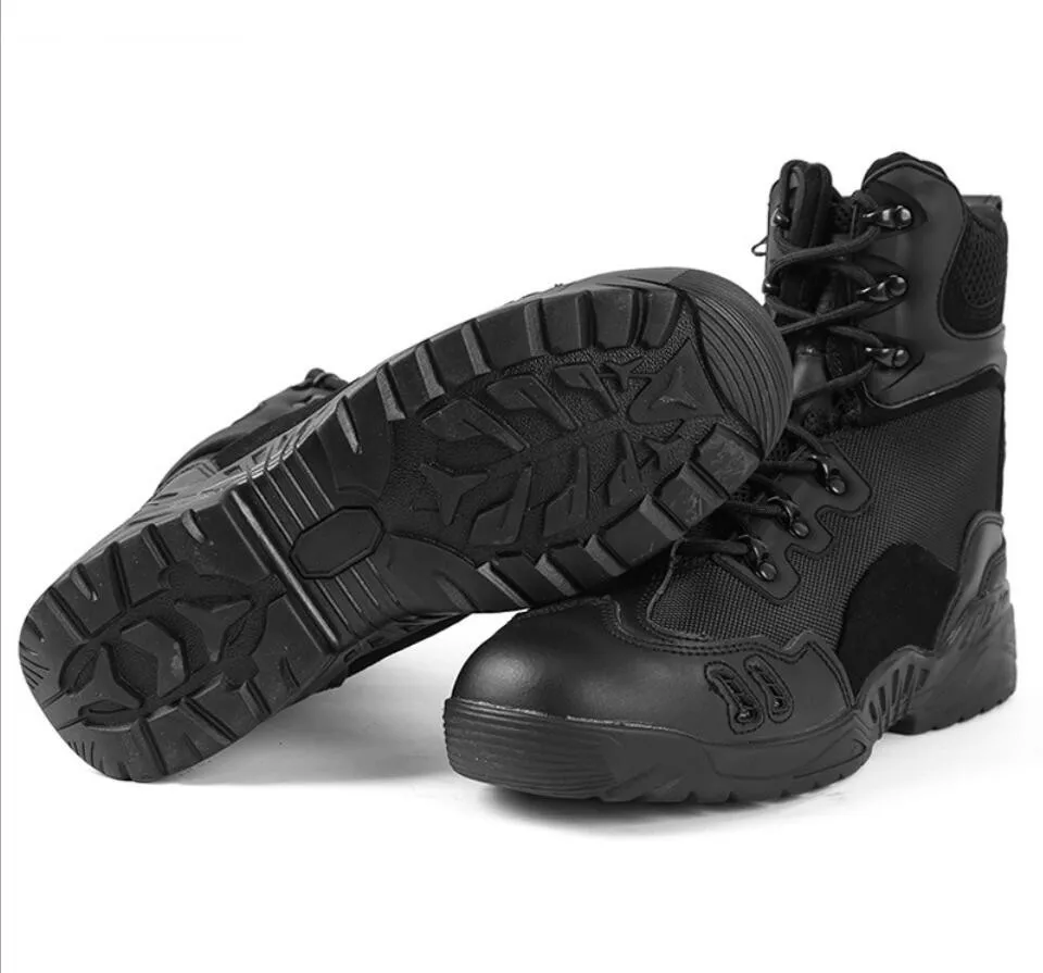 低带便宜的橡胶战斗鞋绒面革军队安全鞋