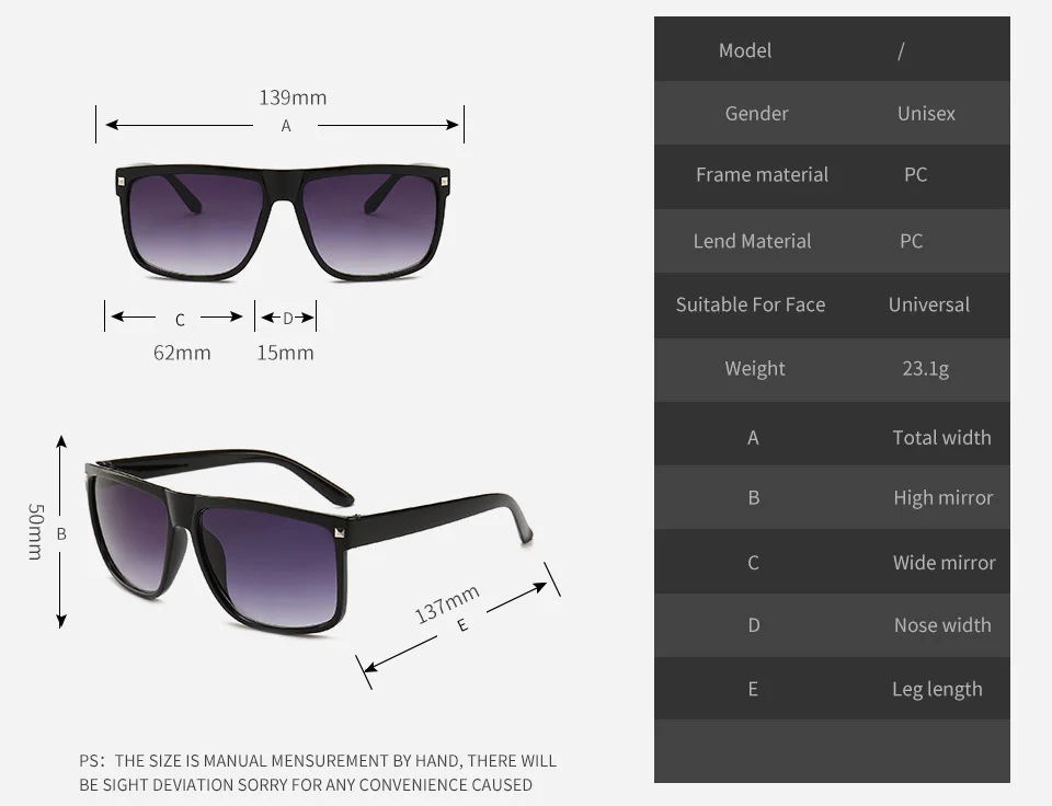 Superhot Eyewear 10963 Wholesale Cheap Plastic Flat Top Square Black