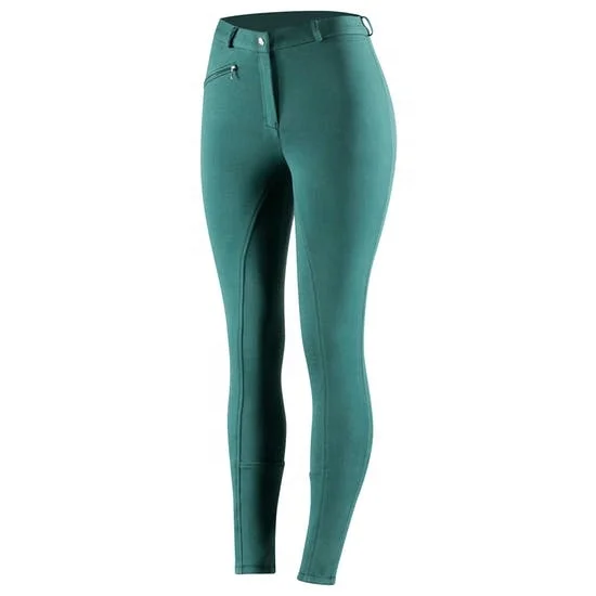 2019 定制拉链口袋女士马术硅胶骑马马裤紧身裤马