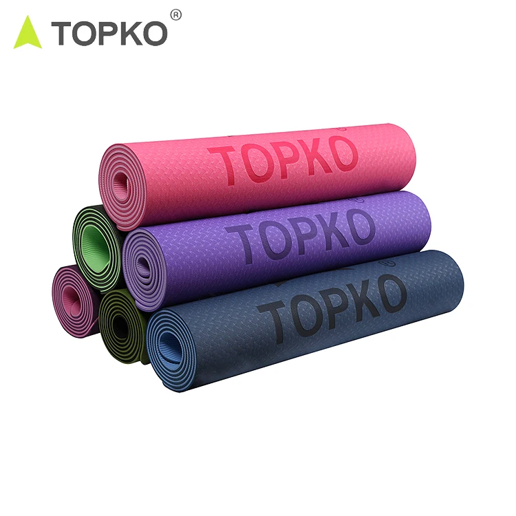 Topko Custom Printing Anti Slip Waterproof Double Colors Tpe Yoga Mat Buy Tpe Yoga Mat Double