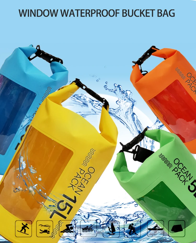 High Quality 5l 10l 15l 20l 30l Dry Bag Pvc Rolltop Waterproof Dry Bag