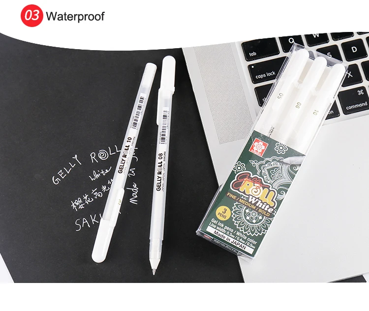 Sakura Gelly Roll Gel Pen White Color  Sakura Gelly Roll Markers - 3pcs Sakura  White - Aliexpress