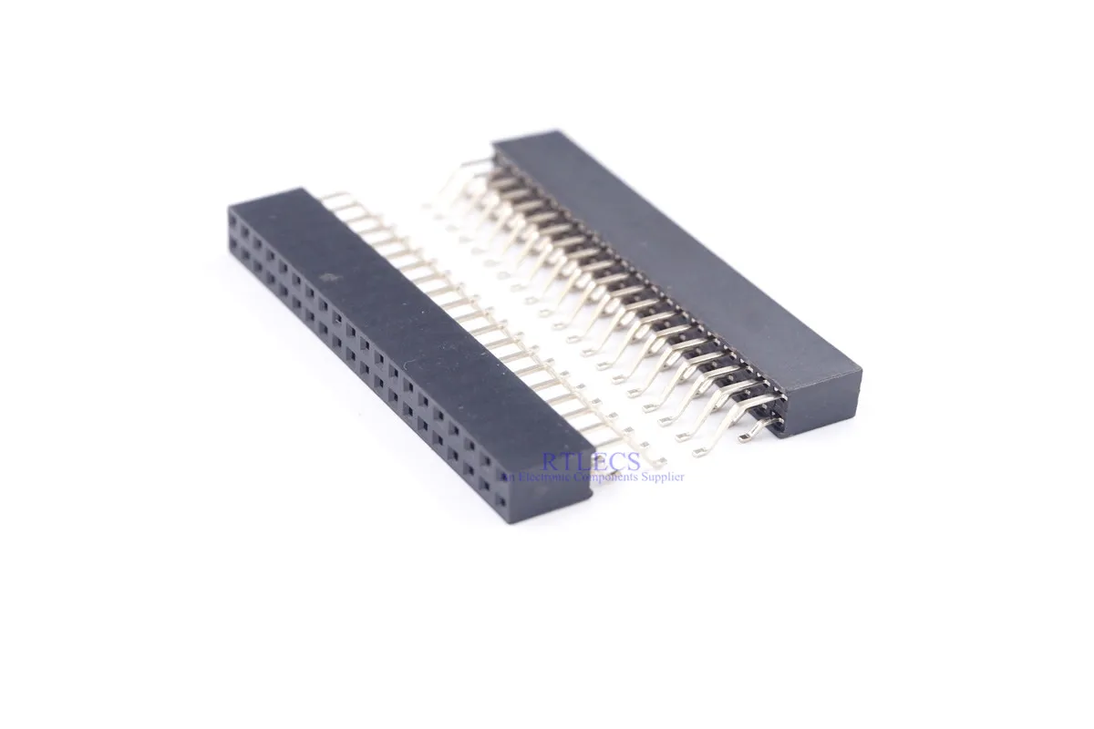 Smt Pcb Female Header 2 54 Mm 0 100 Pitch 2x20 Pin 40 Position Dual Row Right Angle Surface