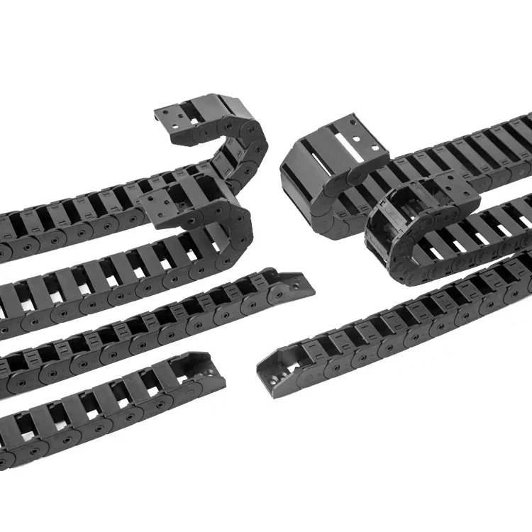 SANON 1m R28 Black Nylon Cable Drag Chain Wire Carrier for 3D Printer/CNC Router Machine