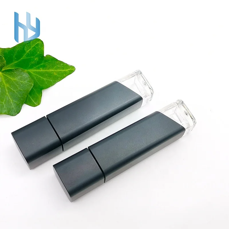 factory price gradient ramp black frosted liquid lipstick tube