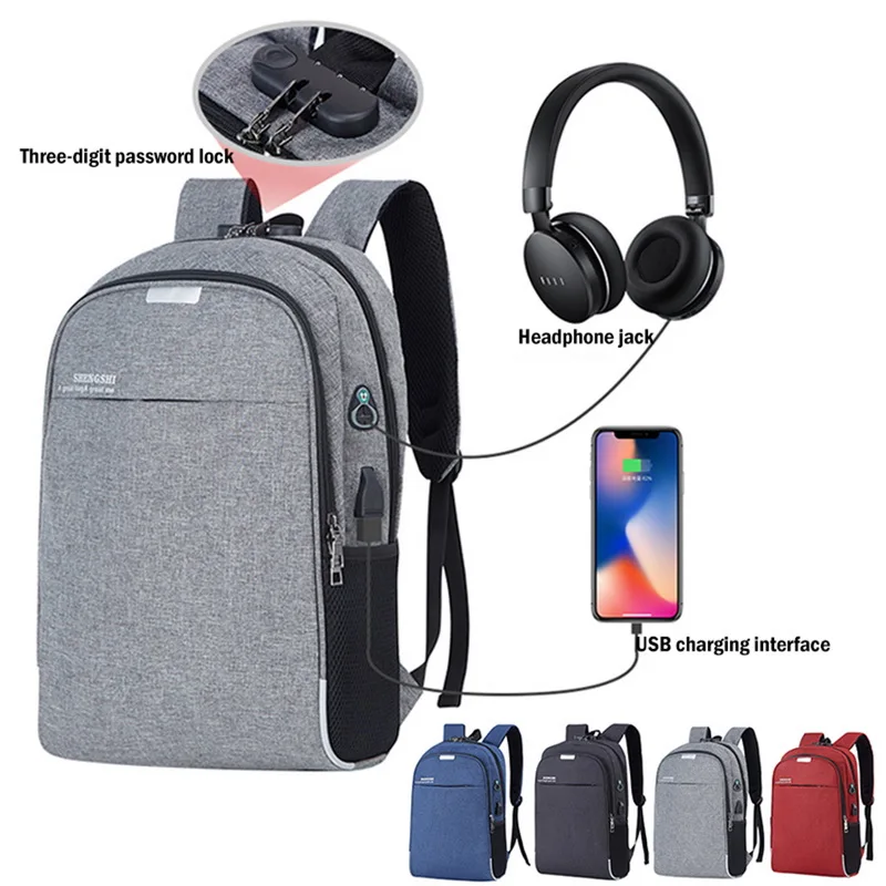 mochilas Large Men New Laptop USB Backpack School Bag Anti Theft Men For 16 inch Backbag Male Leisure Backpack Mochila Dropship