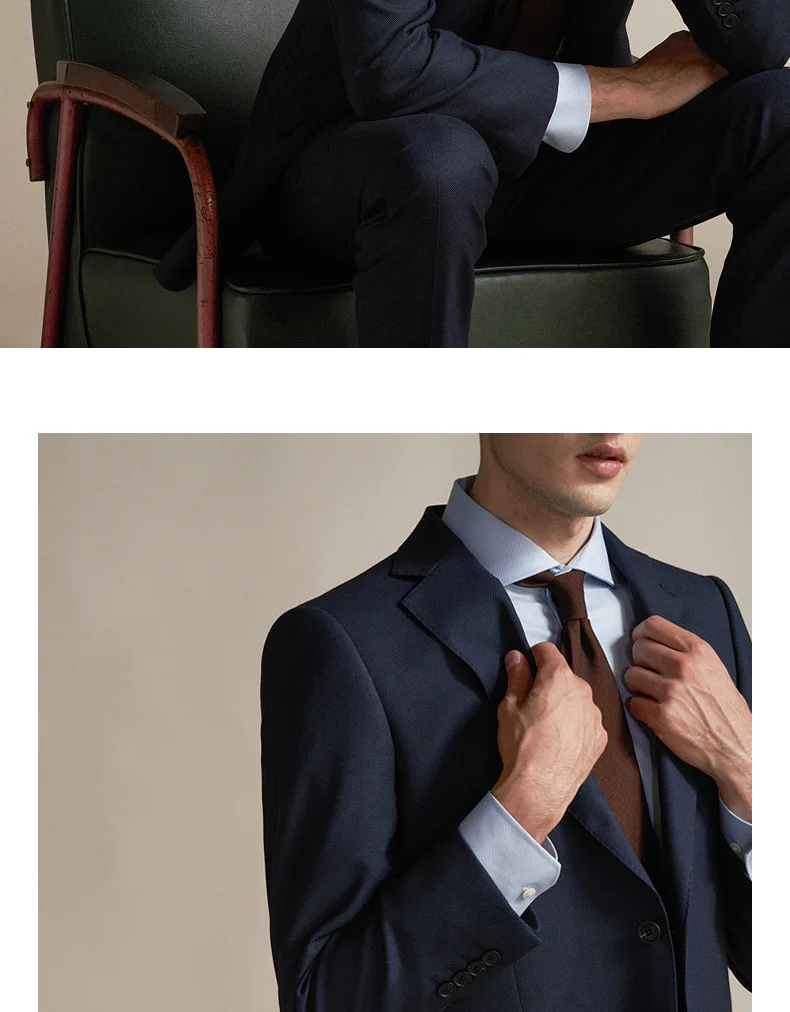 2020 new Men's bird's eye texture wedding suits Business slim formal suit banquet formal suit can be customized in size