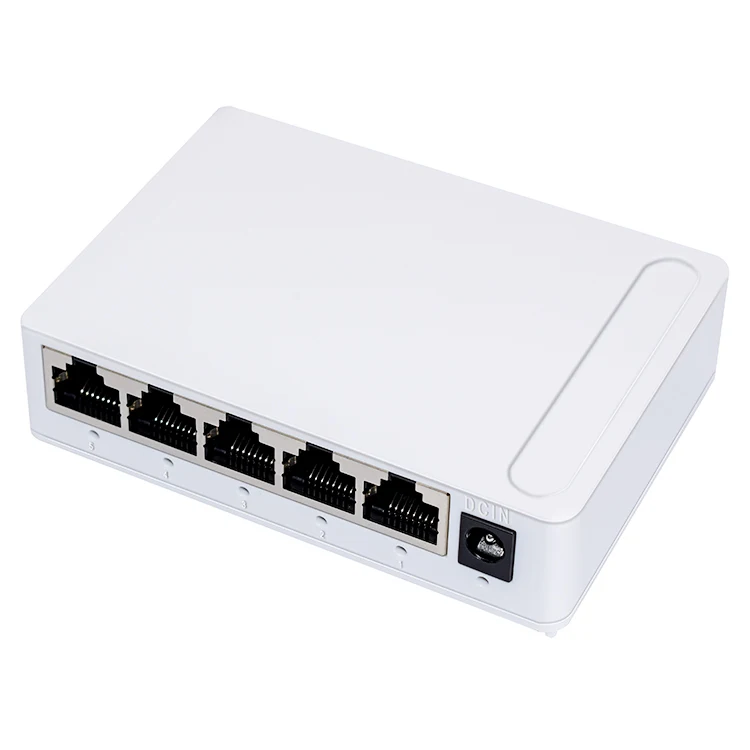 Network Maintenance Tools，Completely fit and Work 5 Ports 10/100Mbps Fast Ethernet Switch，Plug and Play Easy to Install and Automatically Identify Parallel Cross Lines no Need for Any Settings