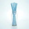 China blue block biodegradable paper drinking straw Hot sales eco-friendly paper straws
