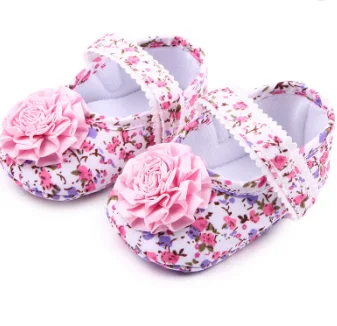 Beautiful 0-1.5 Year-old Bowknot Baby Girl Baby Princess Shoes Indoor Soft Bottom Anti-skid Walking Shoes First Walker Shoes factory