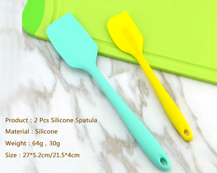 Silicone and Nylon Material 2 Pcs Silicone Spatula
