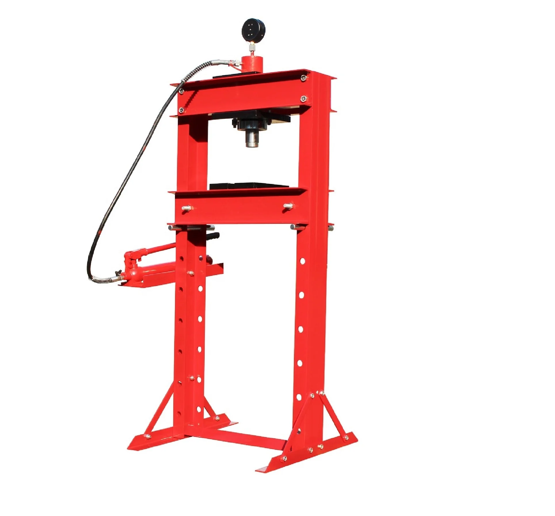 
12 Ton Hot Selling Professional Red Hydraulic Shop Press With Hand Pump 