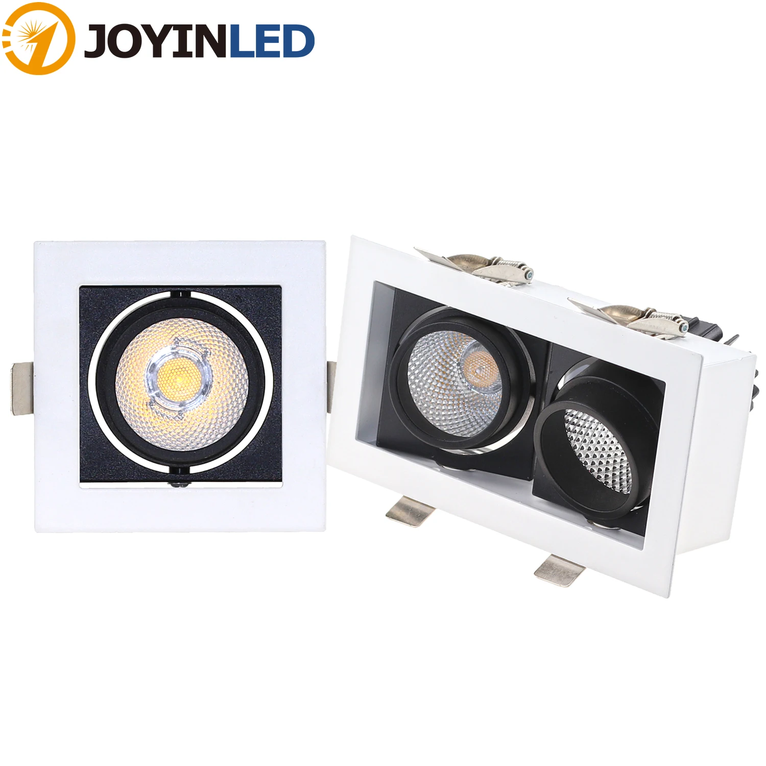 Hotel Lobby 20 Watt Adjustable LED Double Head Rectangular Grille Ceiling Square Spot light Spotlight