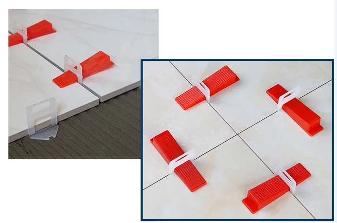 瓷砖配件简单耐用塑料夹子和楔子瓷砖调平系统的瓷砖或地板上