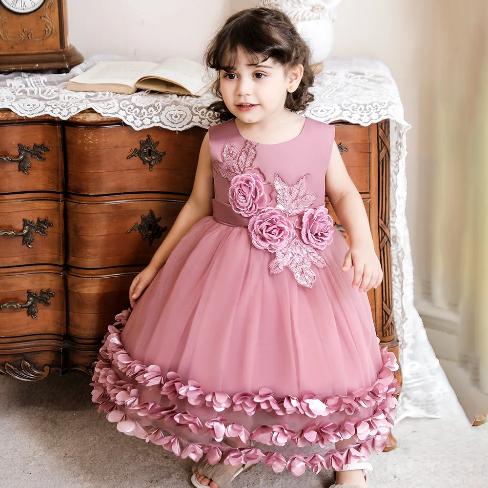 VOOTBUY Baby Kids Net Gown/Dress/Frock for Party Wear