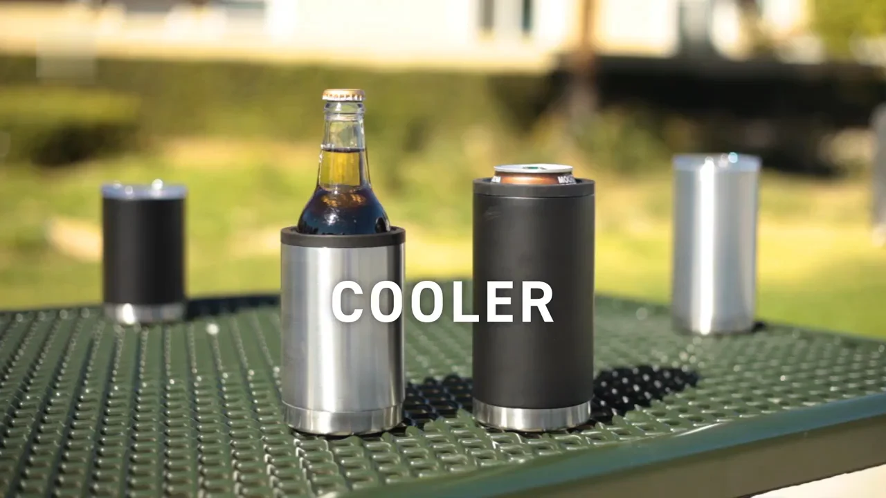 18/8 Stainless Steel Can Cooler Laser Engraved 12 Oz Skinny Steel Can