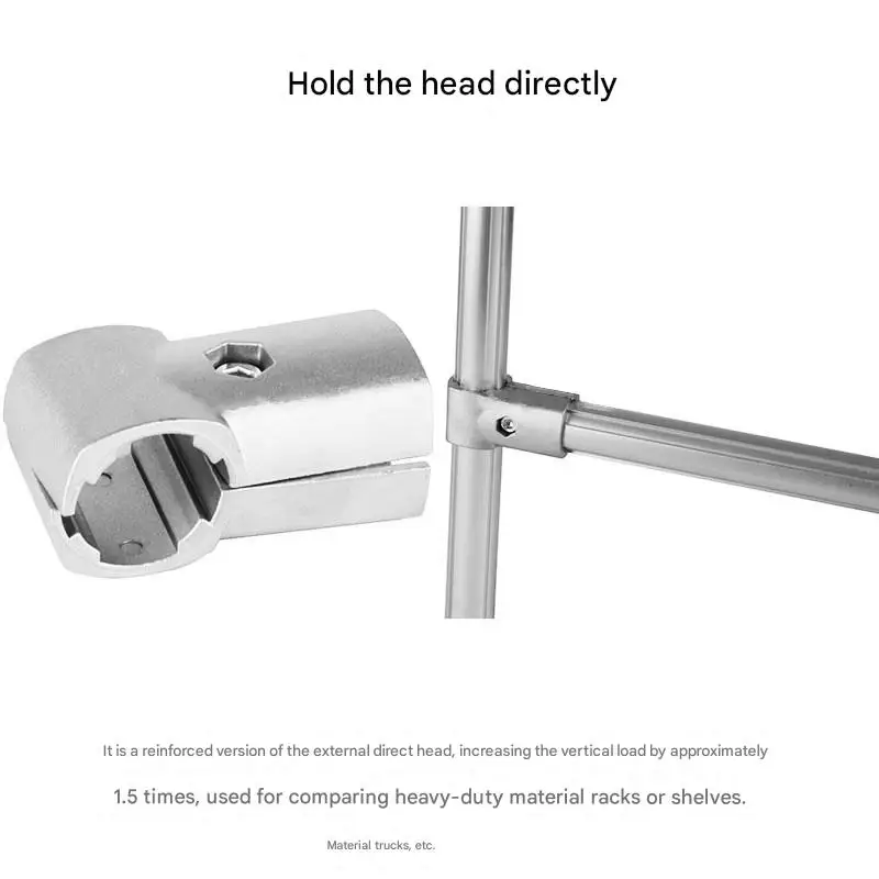 product external holding direct head 28mm third generation line rod aluminum alloy lean pipe connector profile two way fittings-18