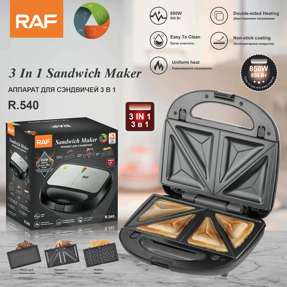 Raf Breakfast Sandwich Maker 3 In 1 Electric Home 2023 Bestselling