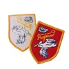 New Design Custom Animal Birds Cartoon Logo Merrow Border Twill Fabric Embroidered Patches for Hats