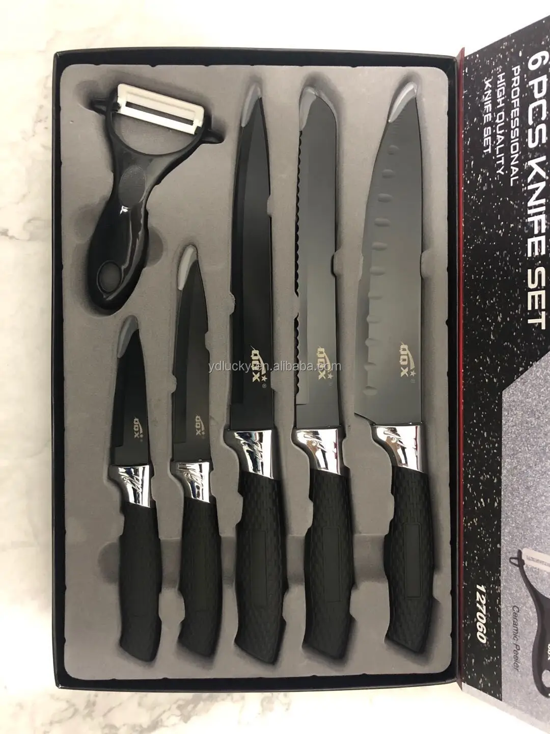 Kitchen King Knife Set 6 Element Knives & Ceramic Peelers Modern Design